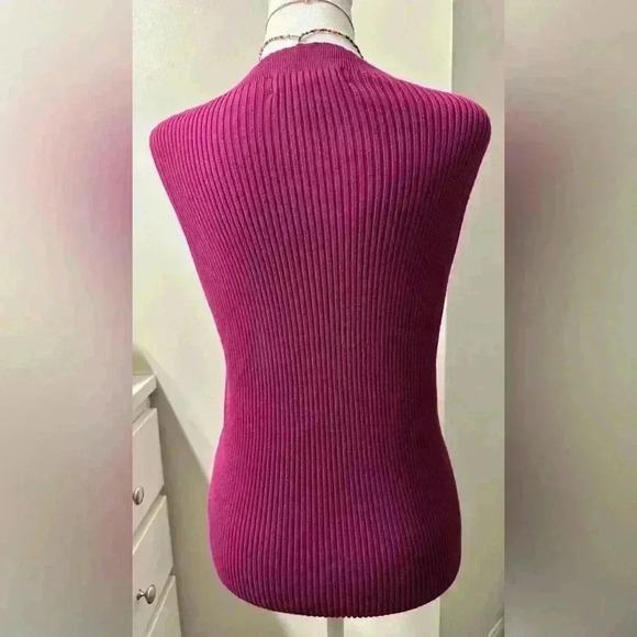 MICHAEL STARS | Purple Jewel Tone Purple Turtleneck Sleveless Top | SZ XL - Picture 5 of 5